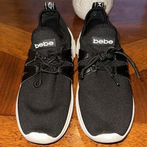 Women size 8 Bebe pull on tennis shoes- great condition